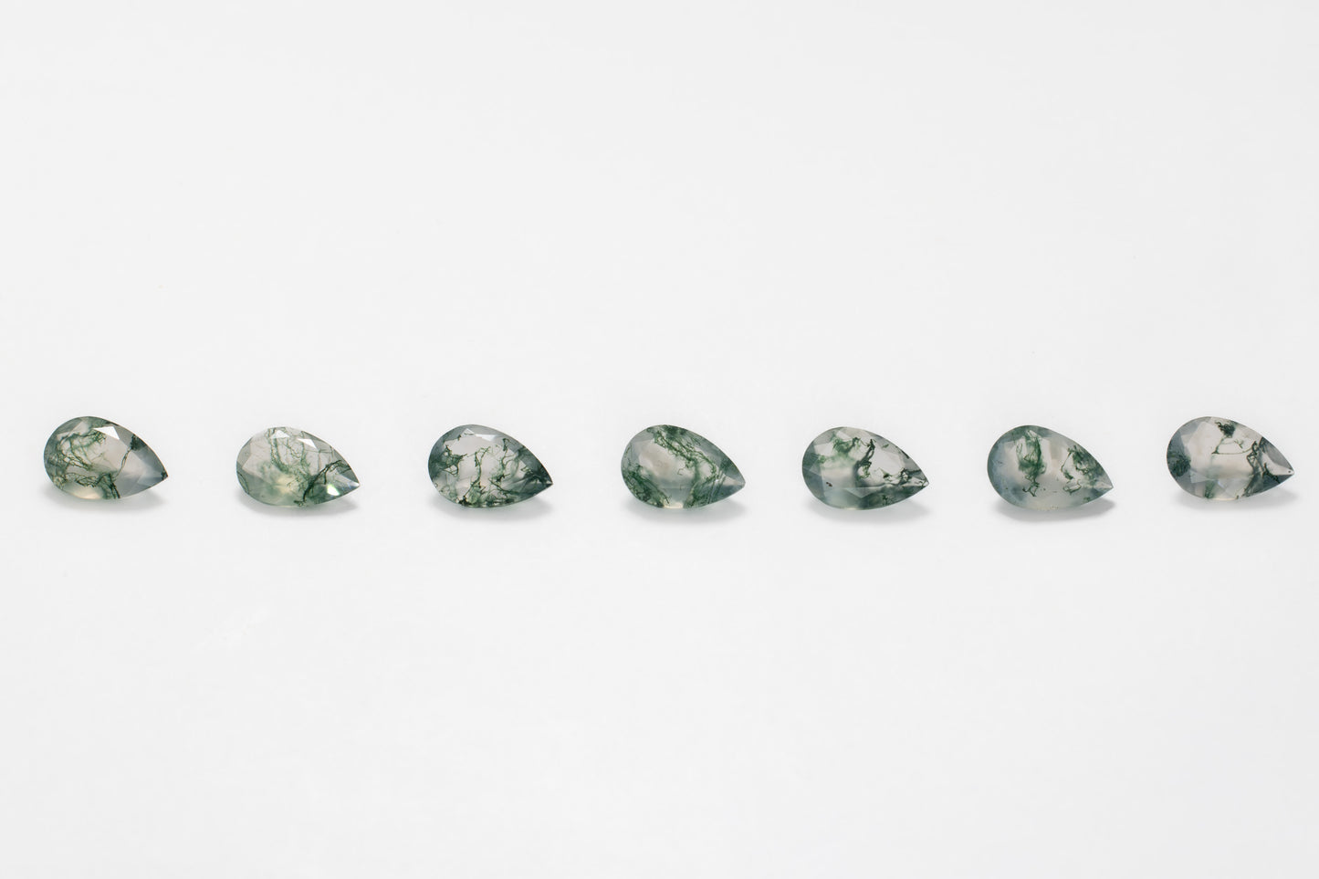 12x8mm Pear Green Moss Agate