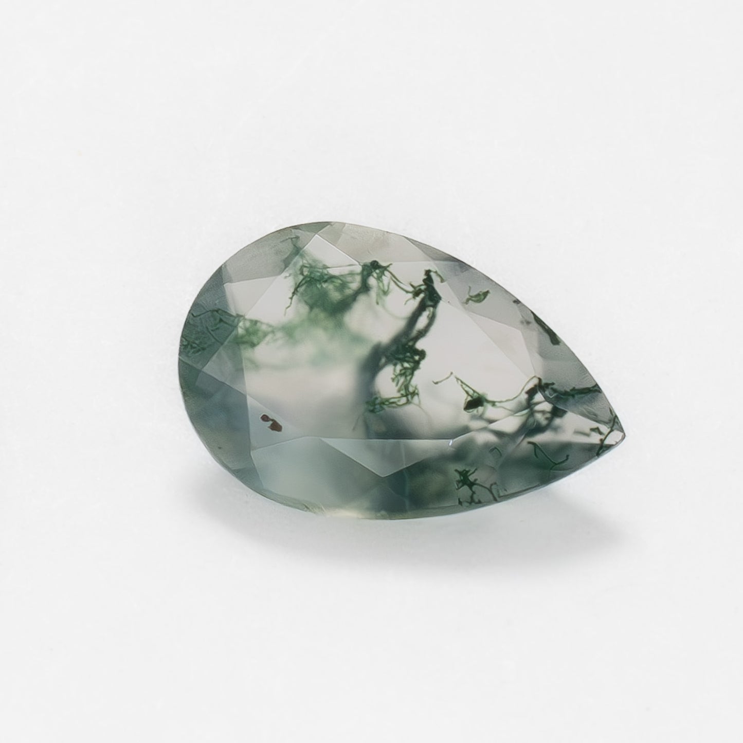 12x8mm Pear Green Moss Agate
