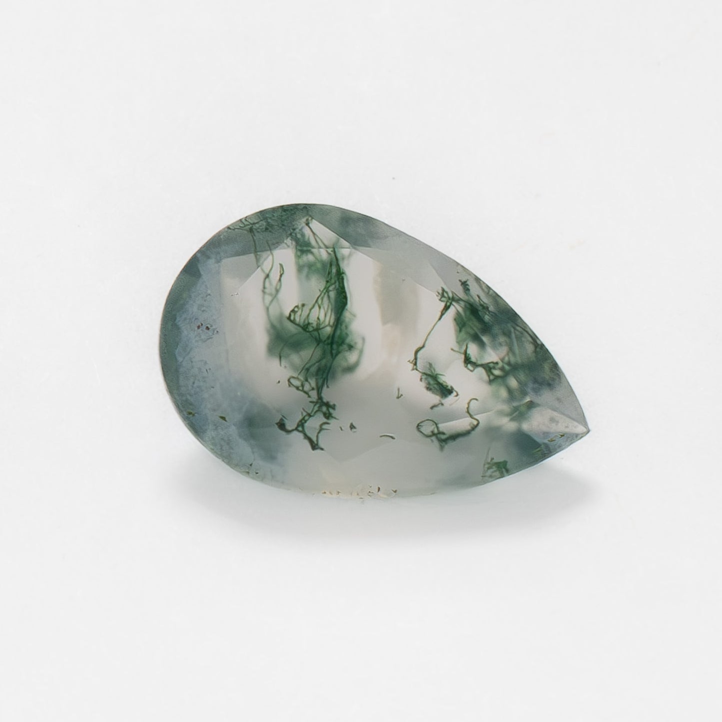 12x8mm Pear Green Moss Agate