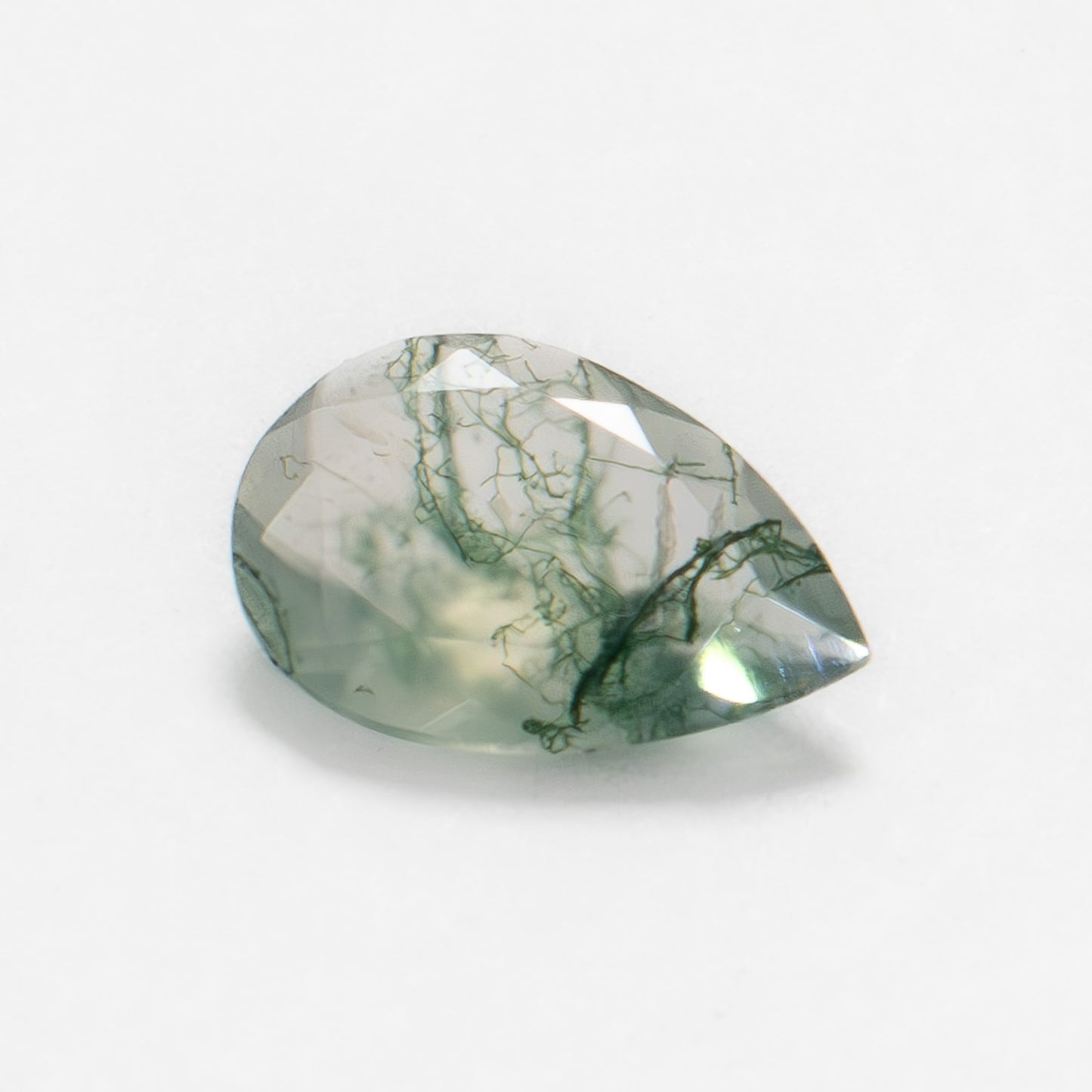 12x8mm Pear Green Moss Agate