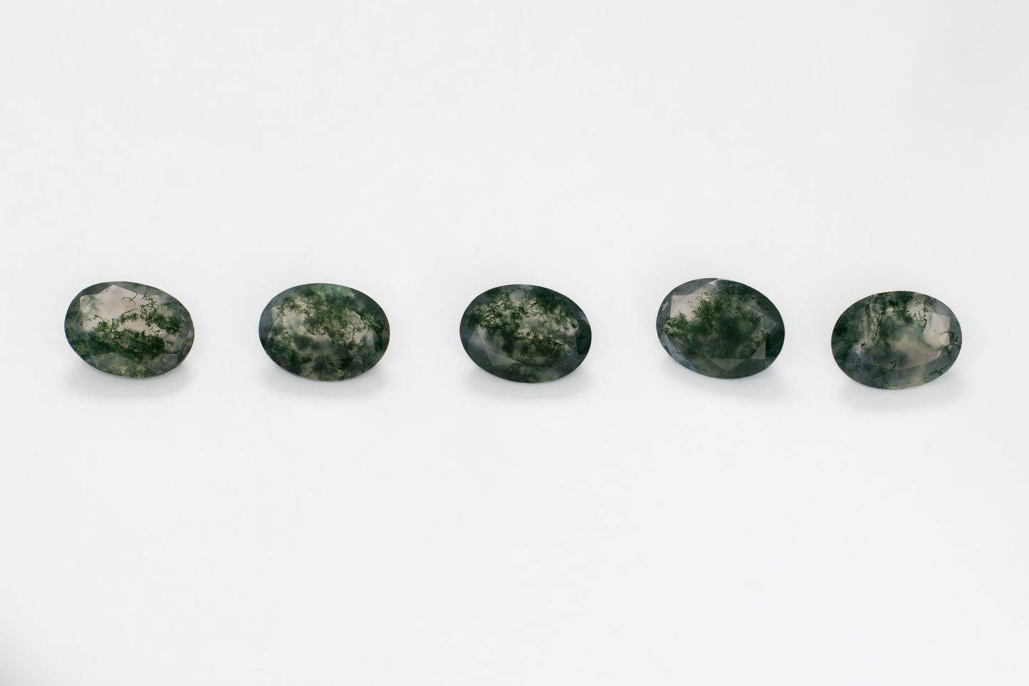 12x9mm Oval Green Moss Agate