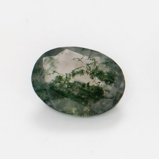 12x9mm Oval Green Moss Agate