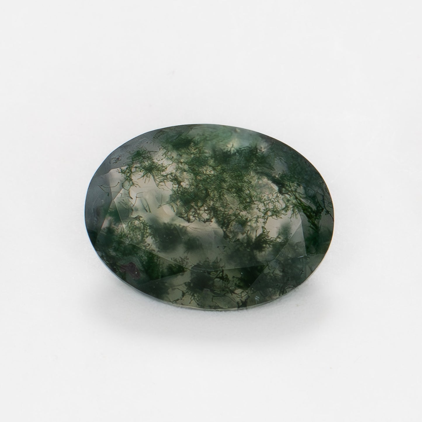 12x9mm Oval Green Moss Agate