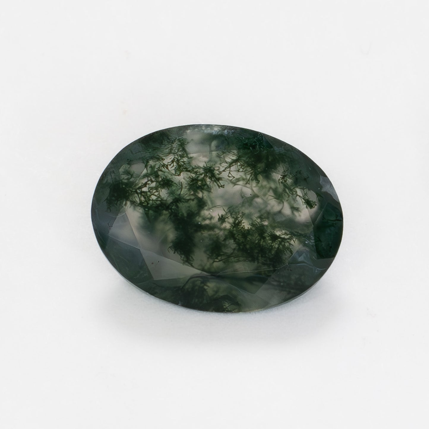 12x9mm Oval Green Moss Agate