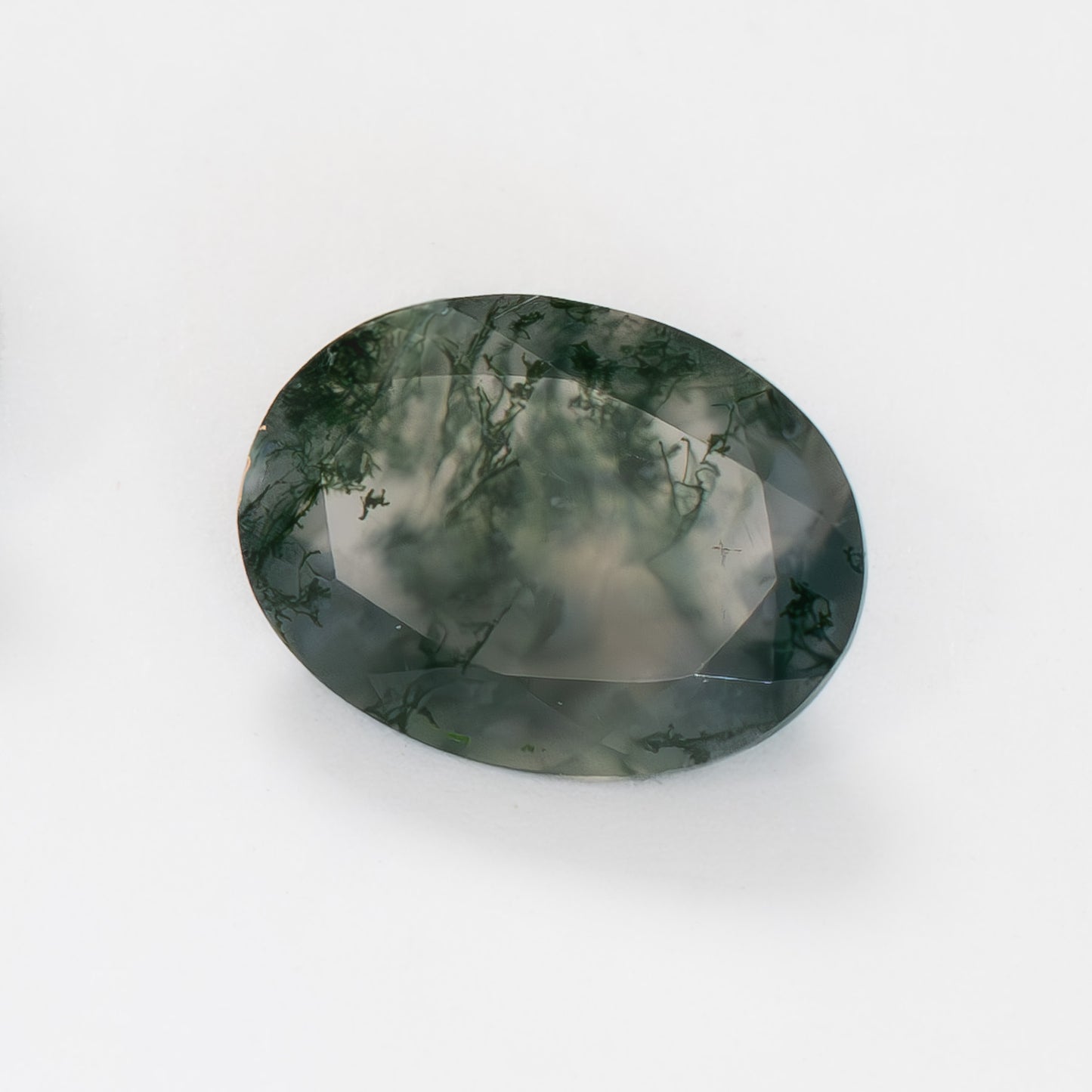 12x9mm Oval Green Moss Agate