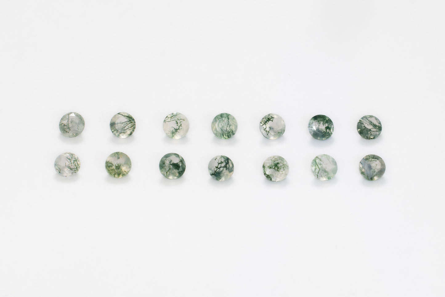 5mm Round Green Moss Agate