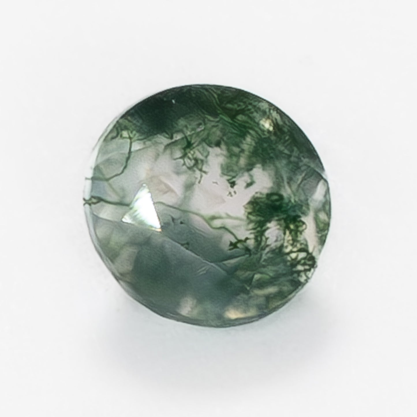 5mm Round Green Moss Agate
