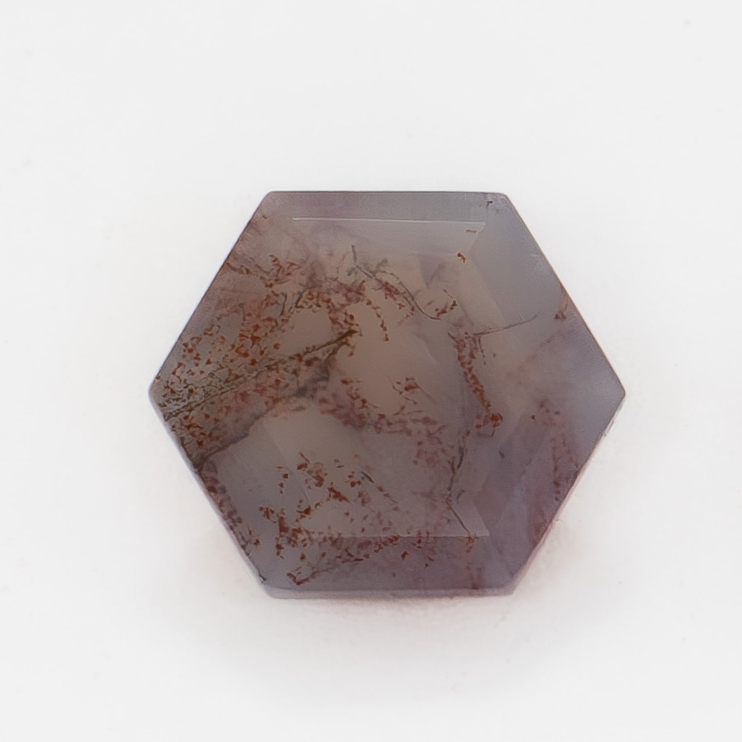 6mm Hexagon Red Moss Agate