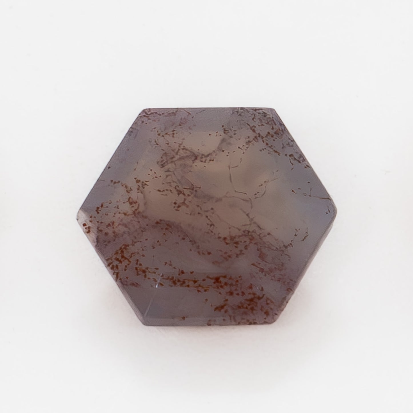 6mm Hexagon Red Moss Agate