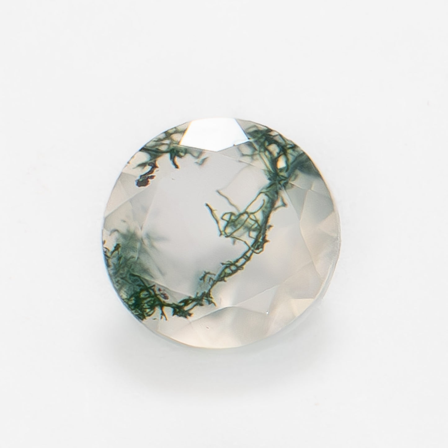 6mm Round Green Moss Agate
