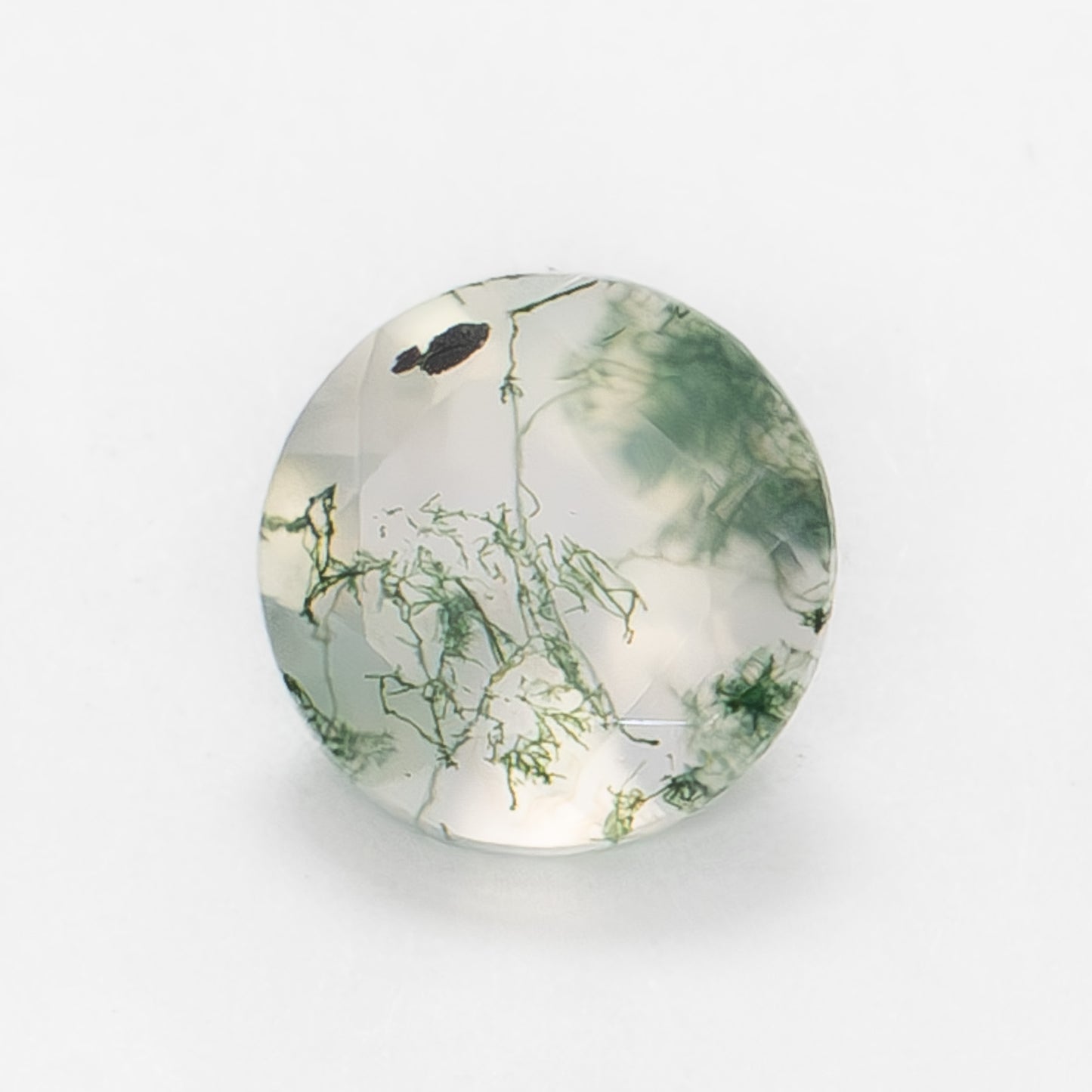 6mm Round Green Moss Agate