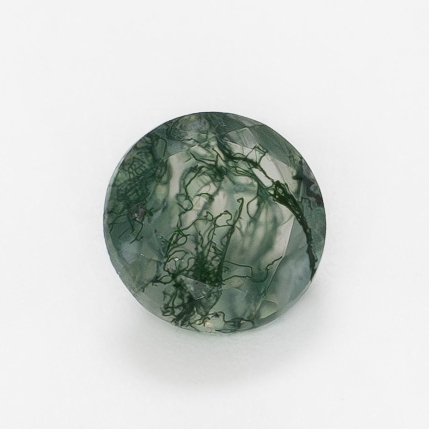 6mm Round Green Moss Agate