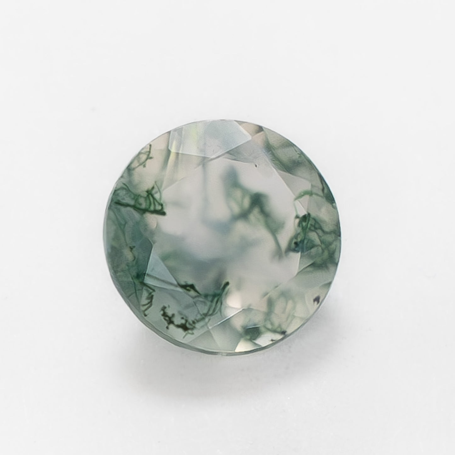6mm Round Green Moss Agate