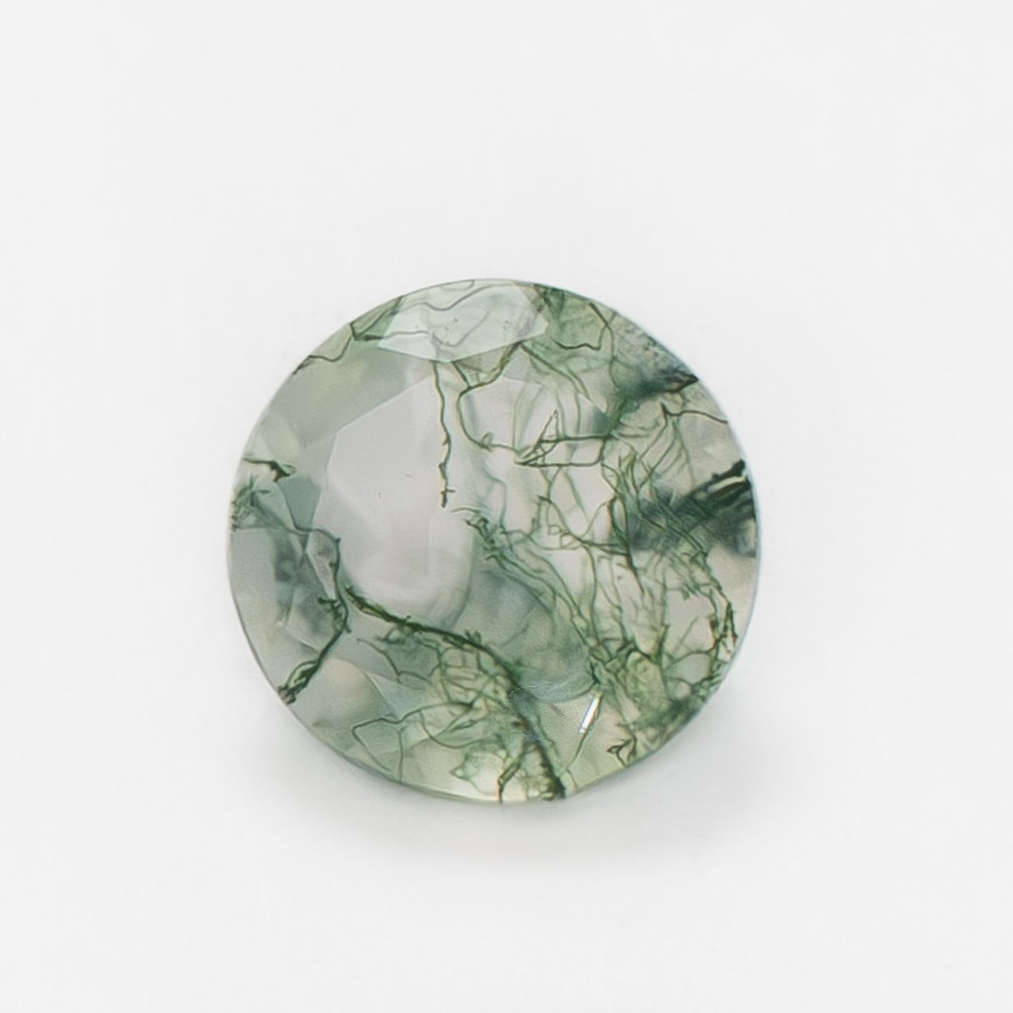 6mm Round Green Moss Agate