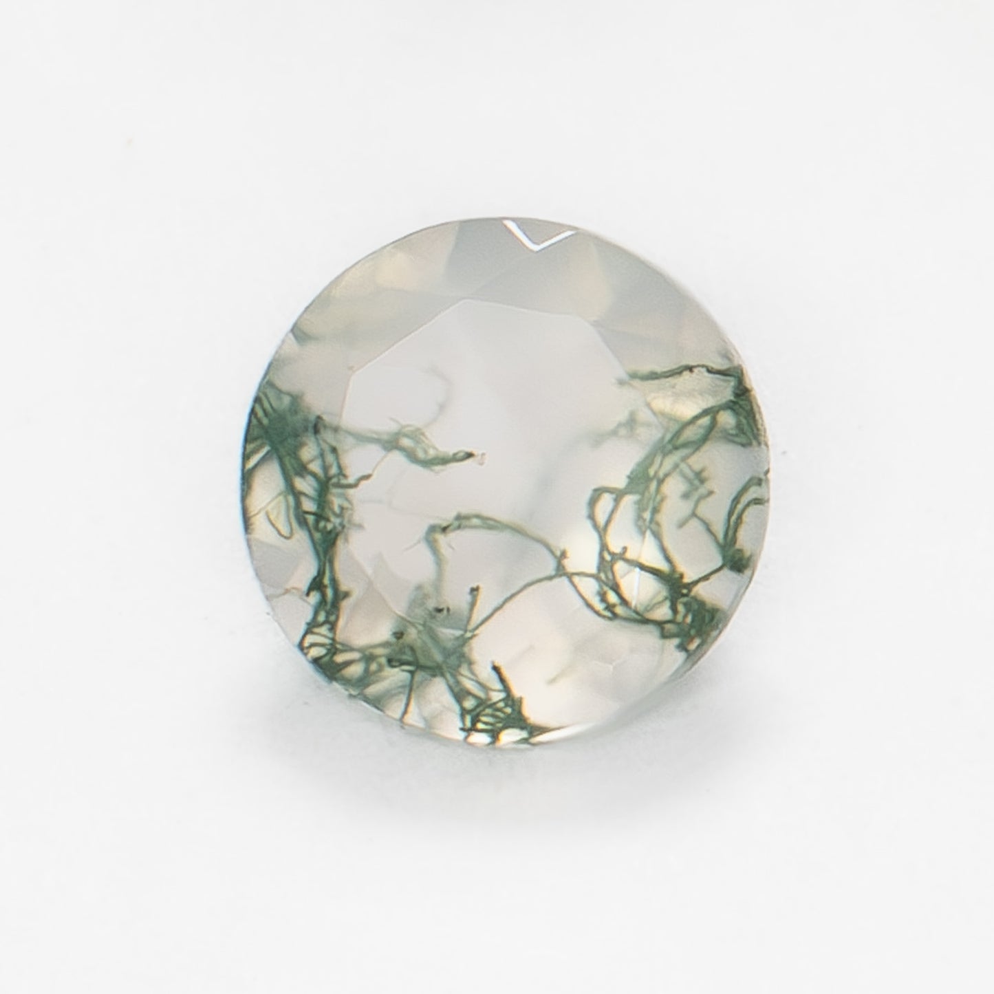 6mm Round Green Moss Agate