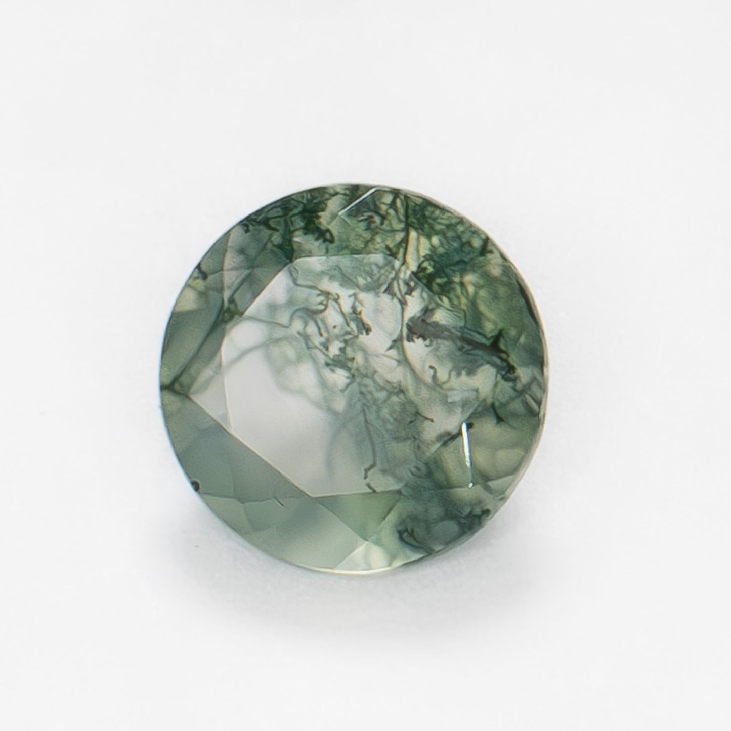6mm Round Green Moss Agate