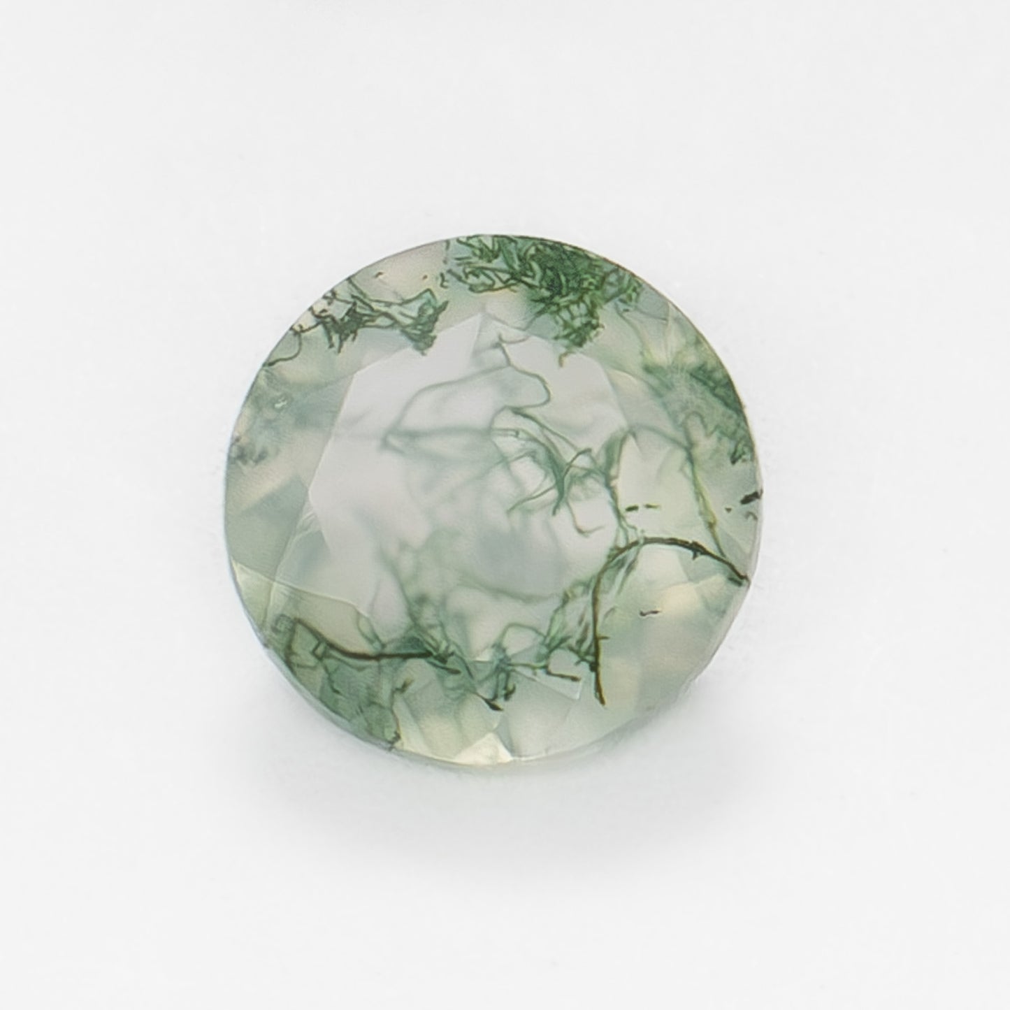 6mm Round Green Moss Agate