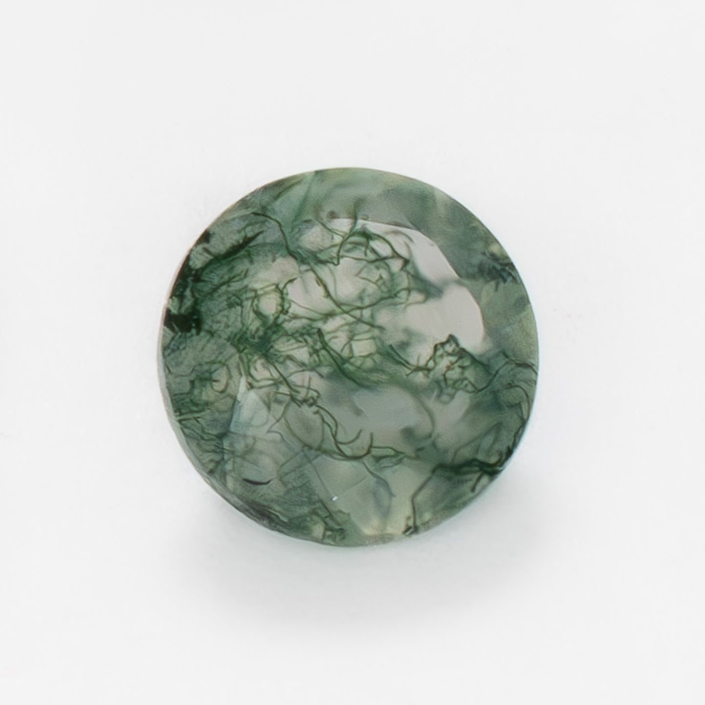 6mm Round Green Moss Agate