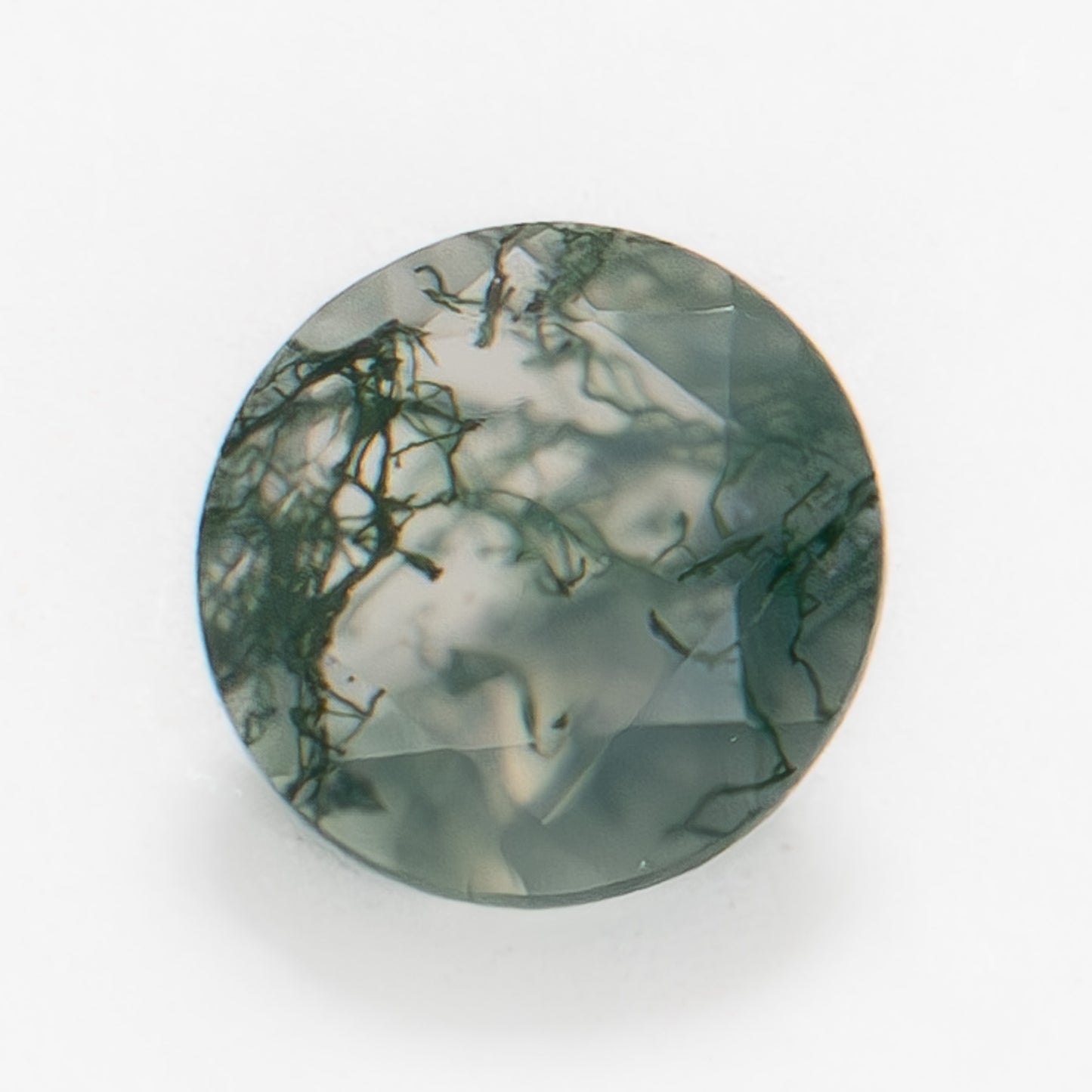 7mm Round Green Moss Agate