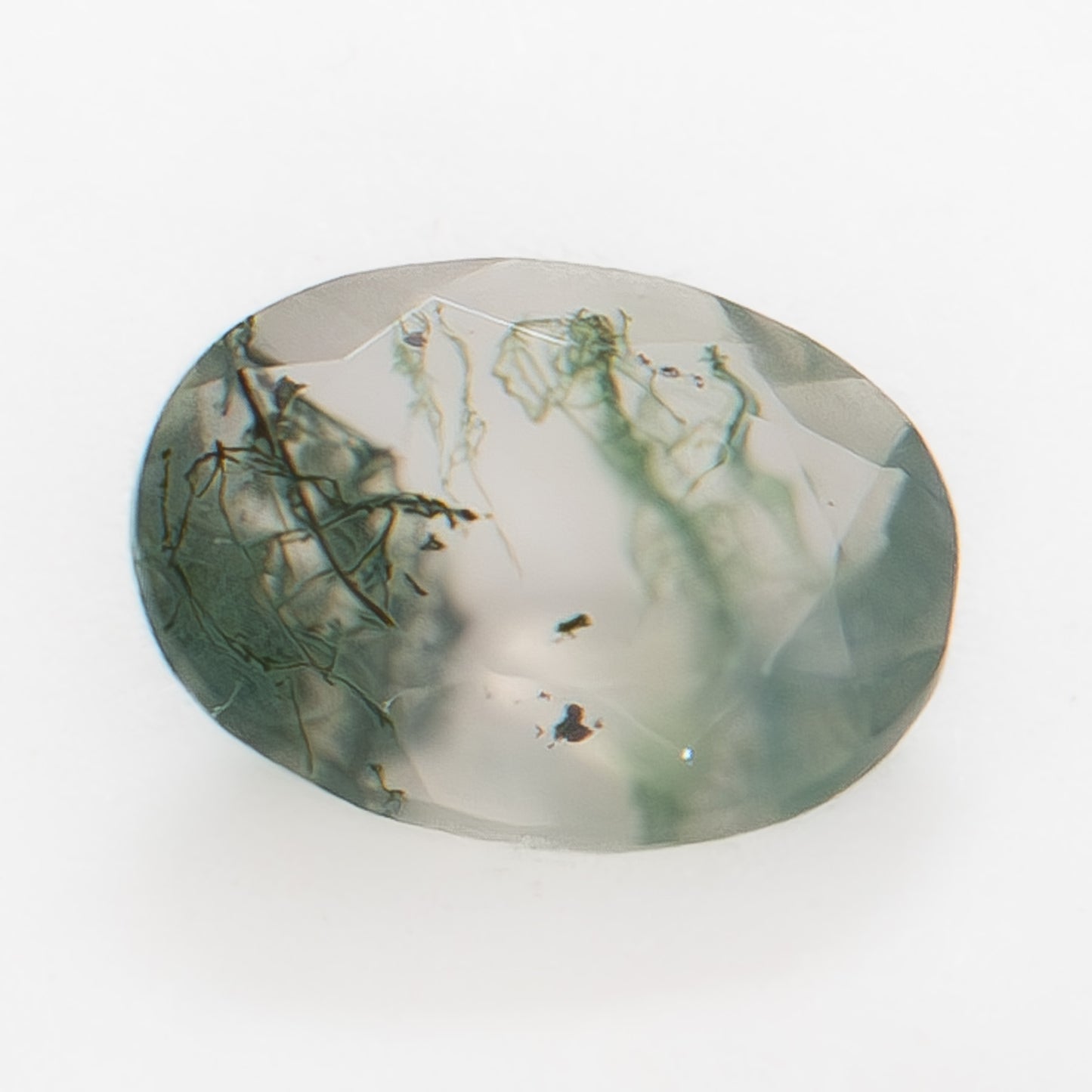 8x6mm Oval Green Moss Agate