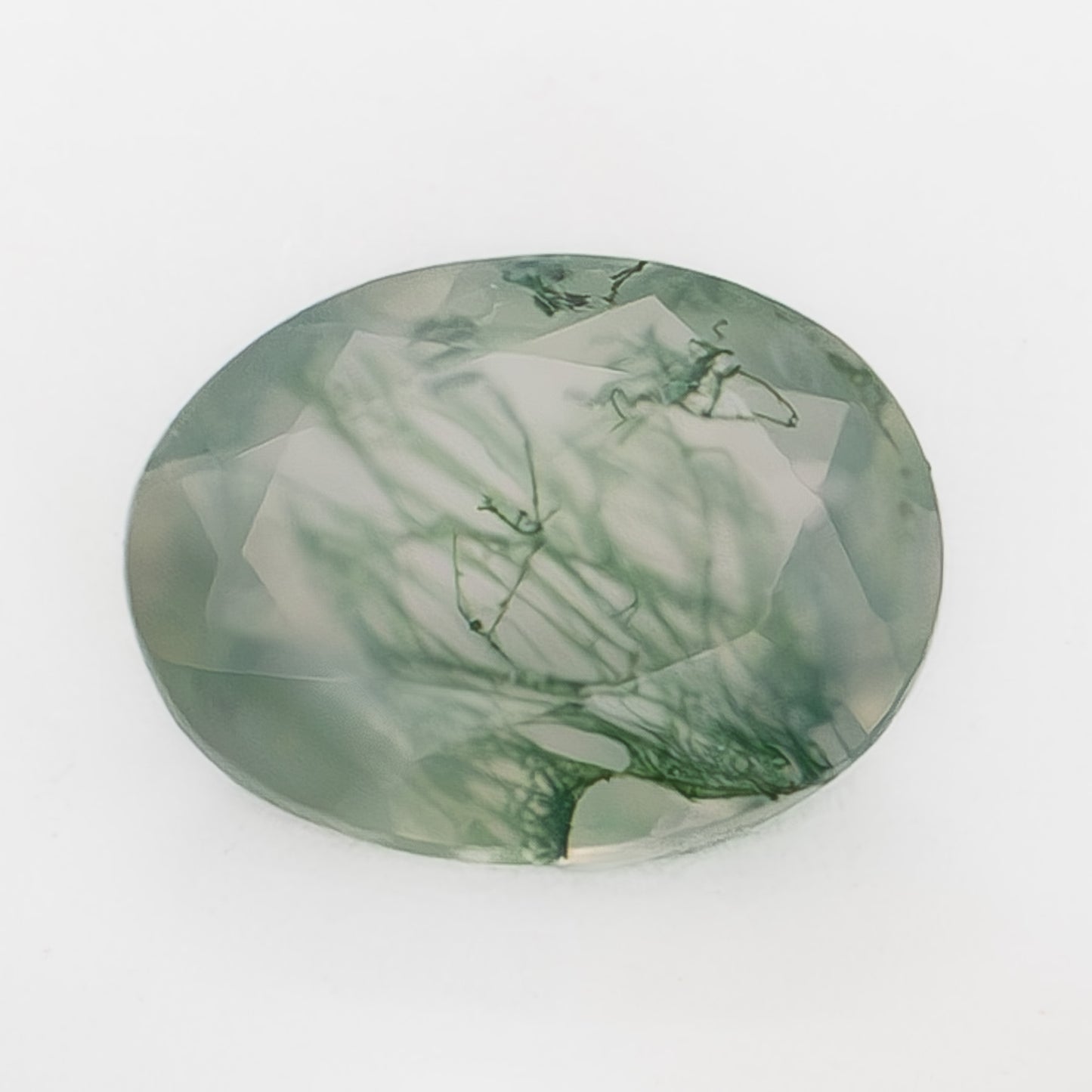 8x6mm Oval Green Moss Agate