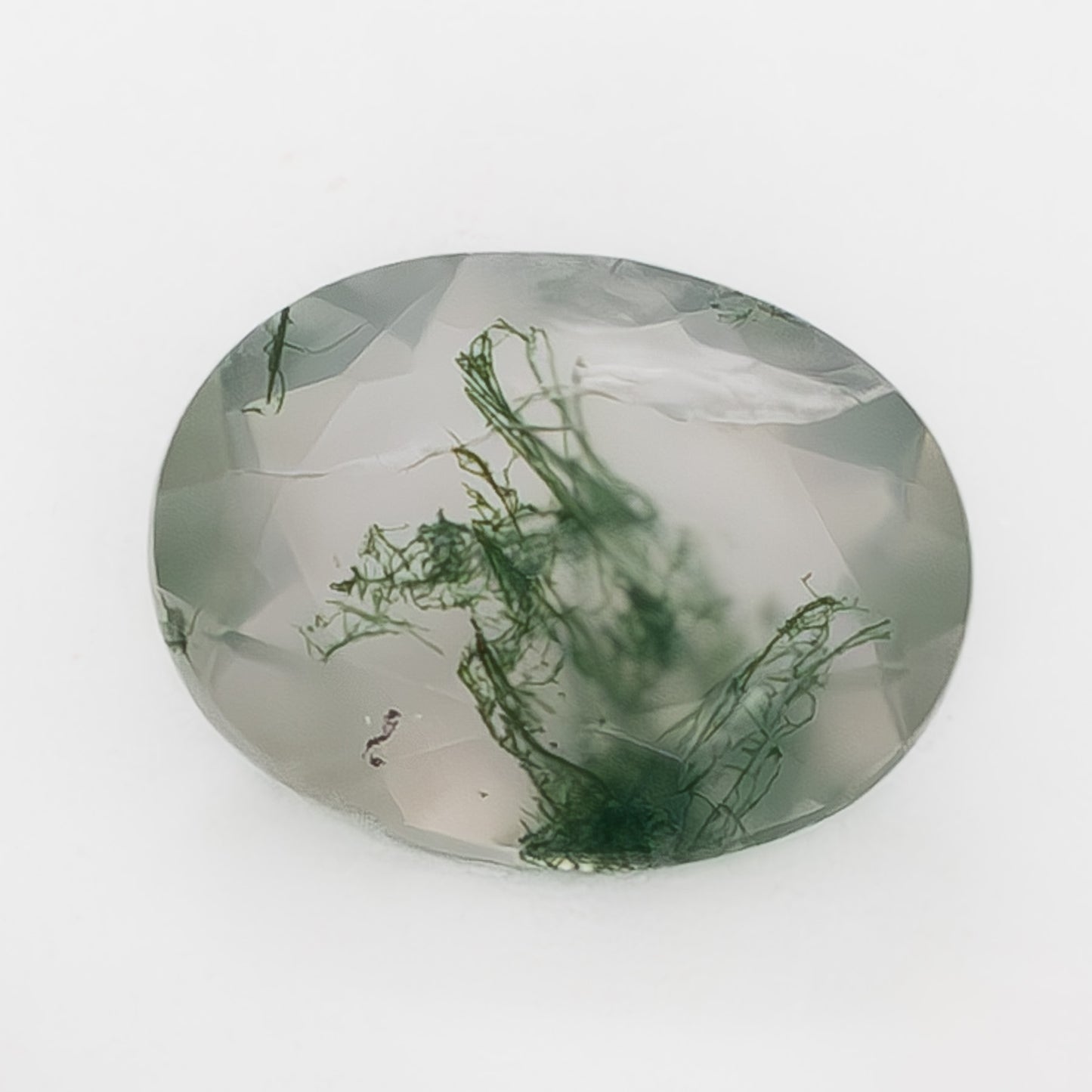 8x6mm Oval Green Moss Agate