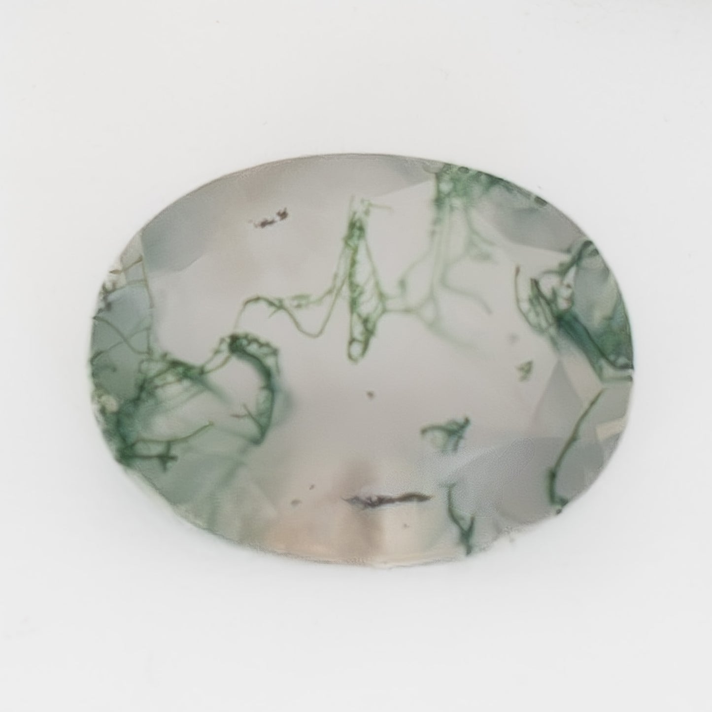 8x6mm Oval Green Moss Agate