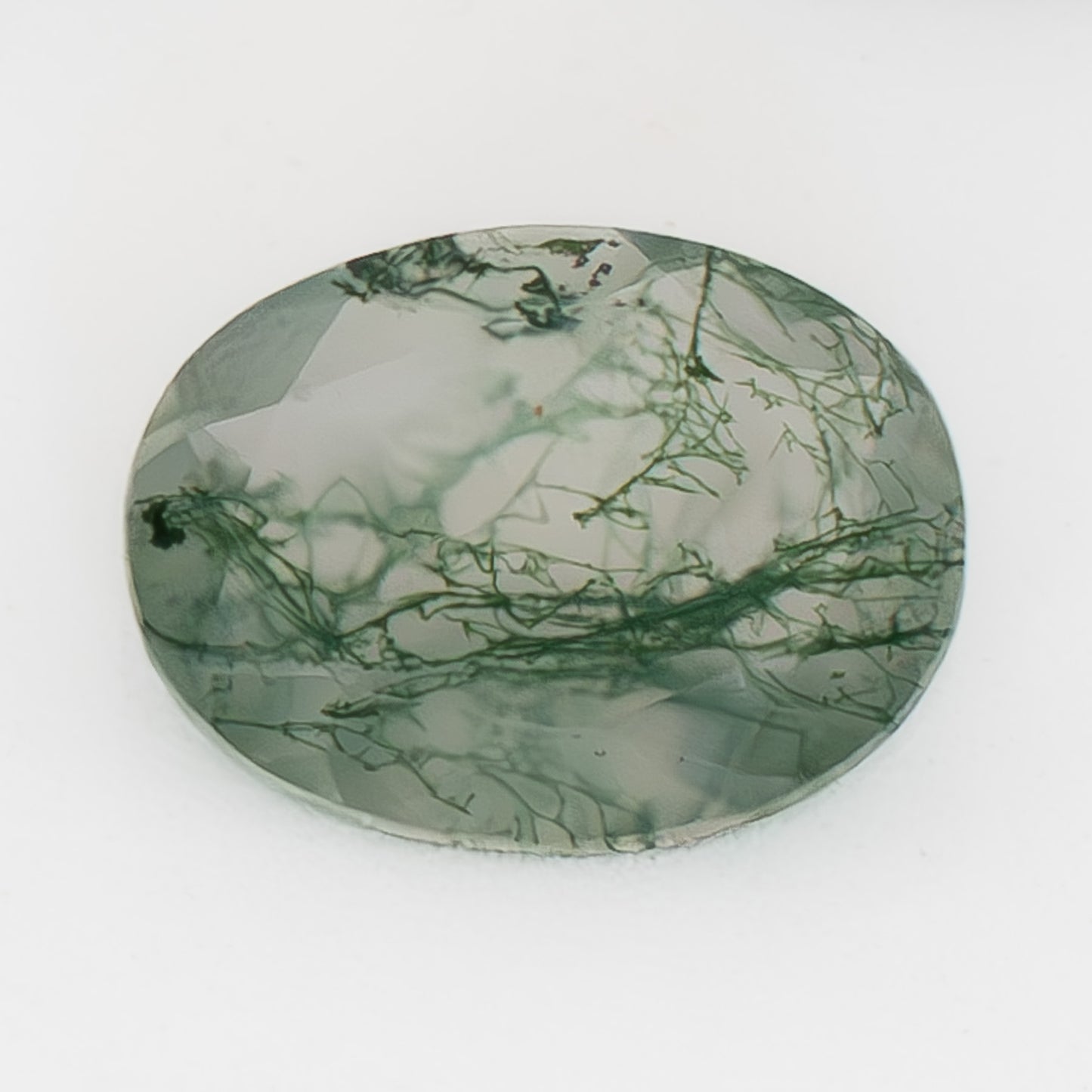 8x6mm Oval Green Moss Agate