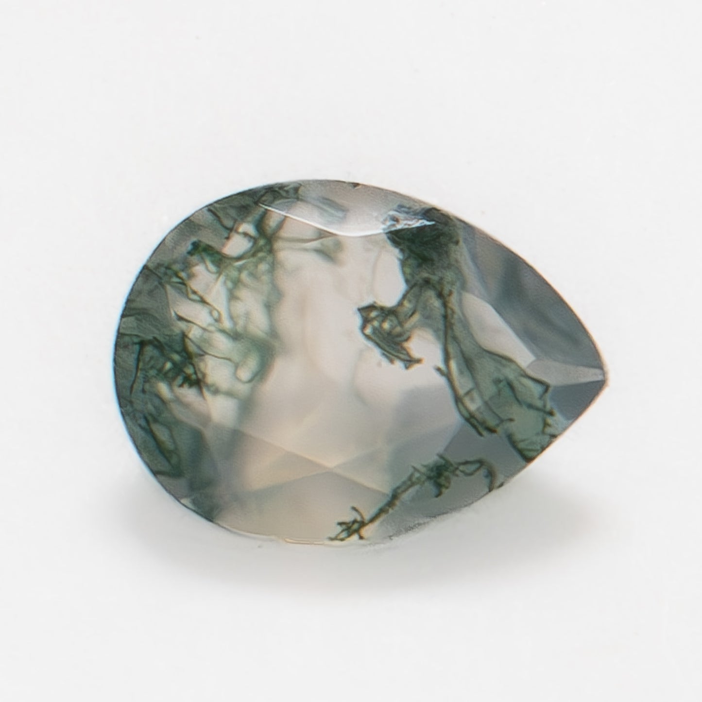 8x6mm Pear Green Moss Agate