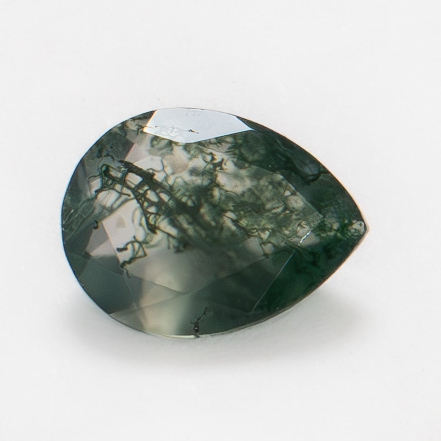 8x6mm Pear Green Moss Agate