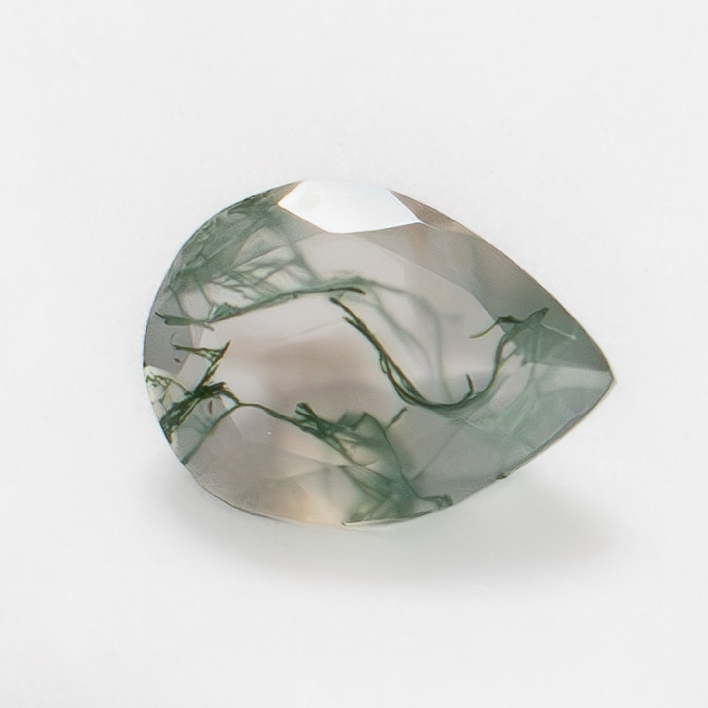 8x6mm Pear Green Moss Agate