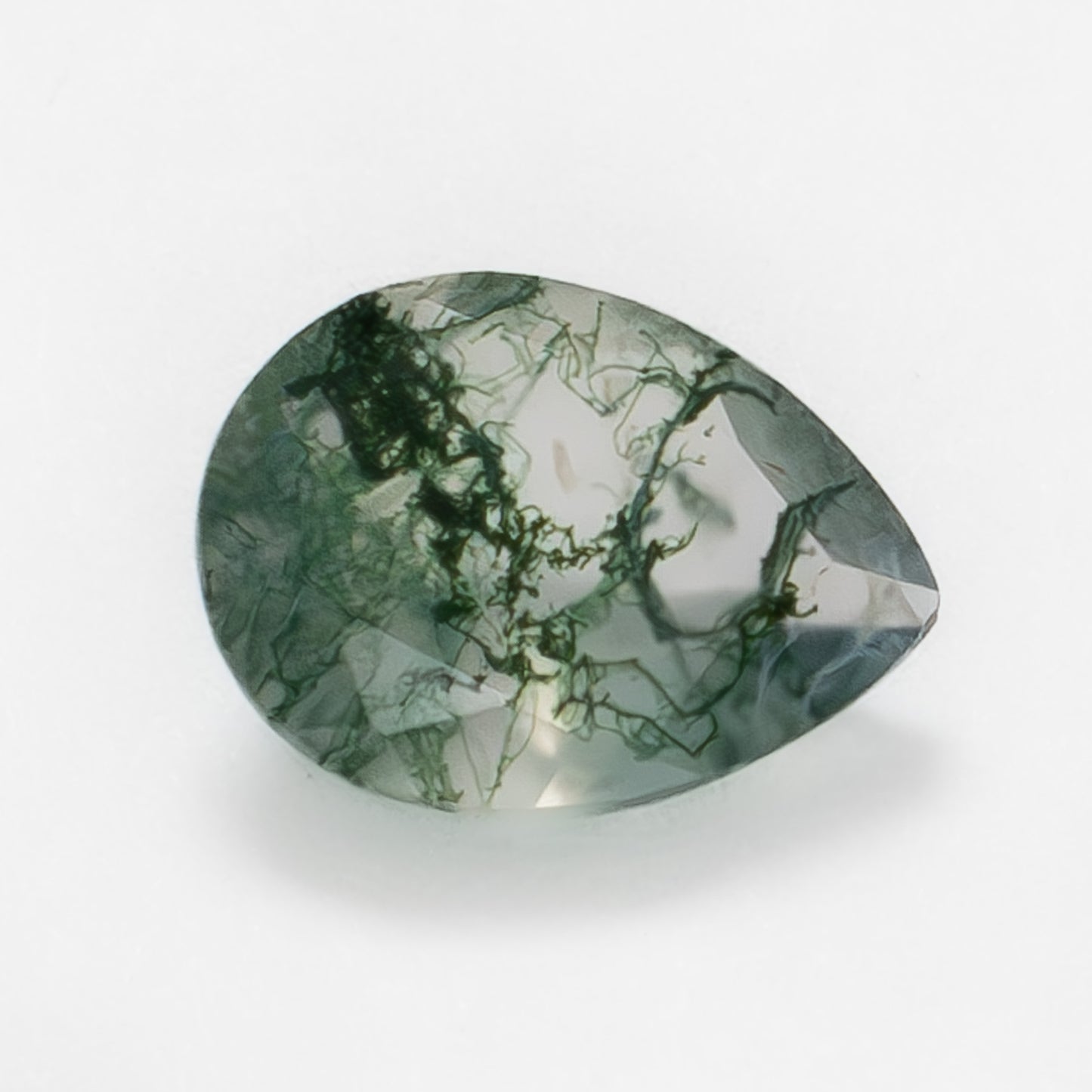 8x6mm Pear Green Moss Agate