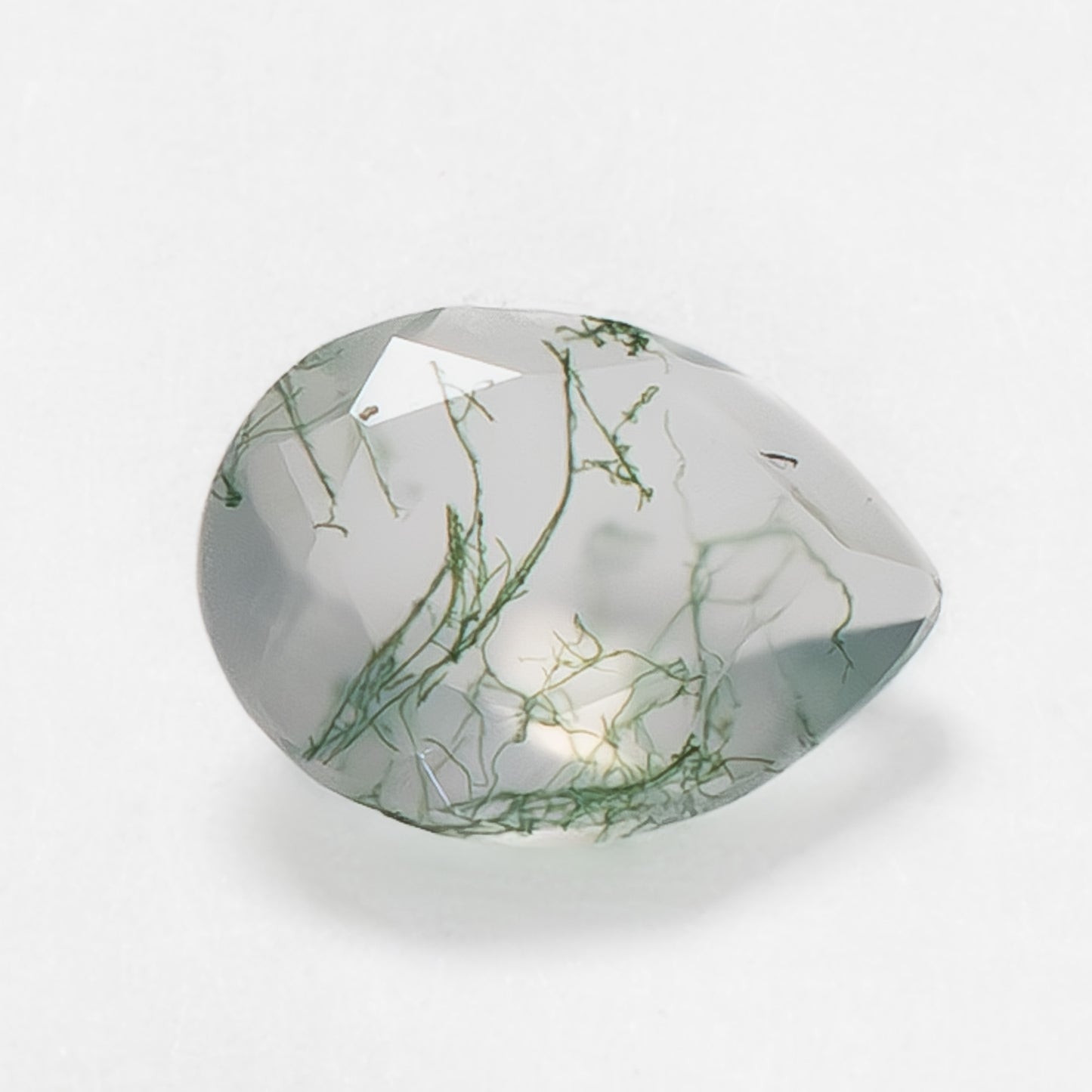 8x6mm Pear Green Moss Agate