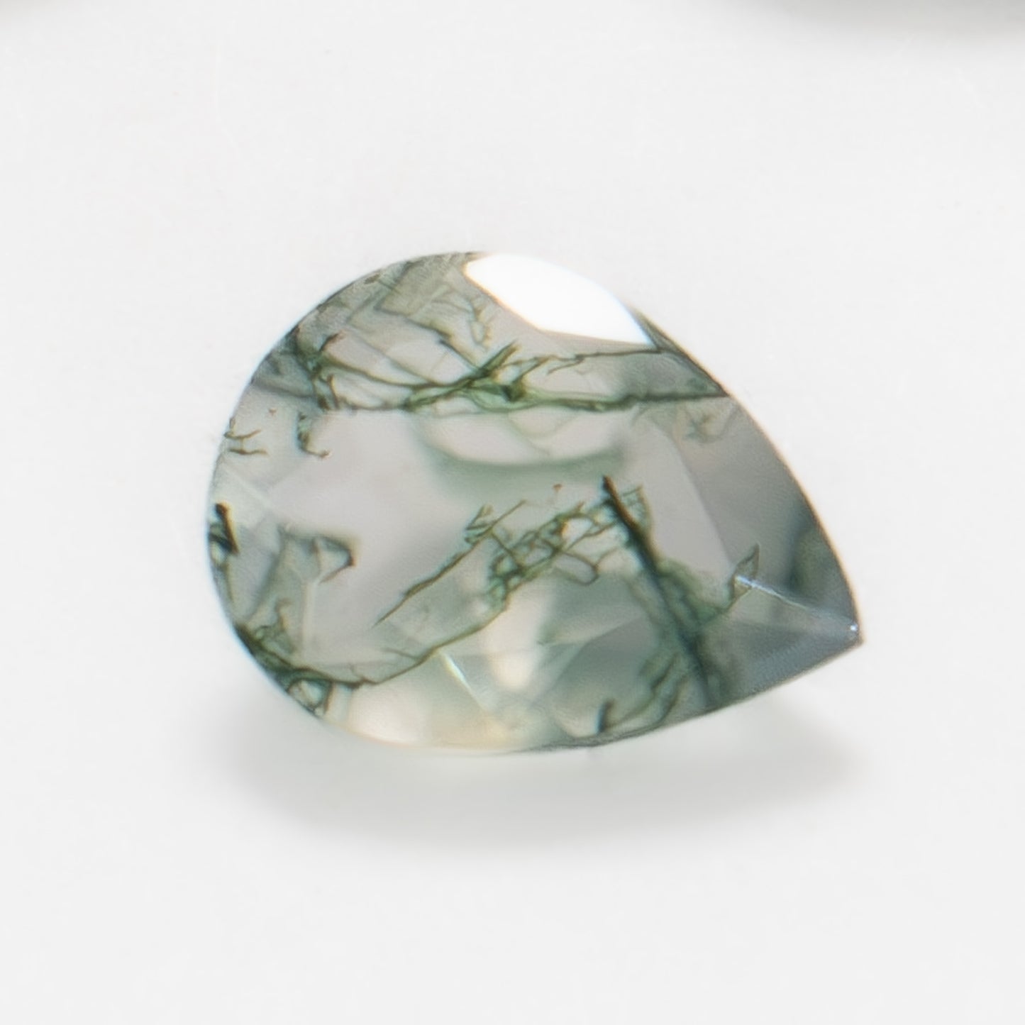 8x6mm Pear Green Moss Agate