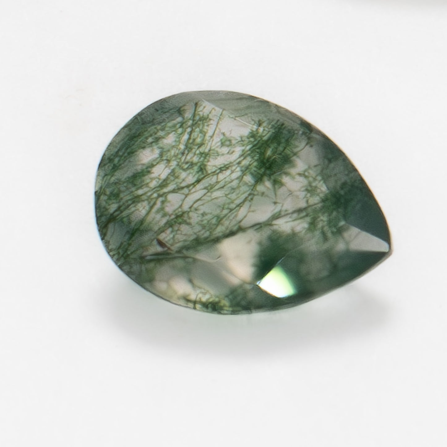 8x6mm Pear Green Moss Agate