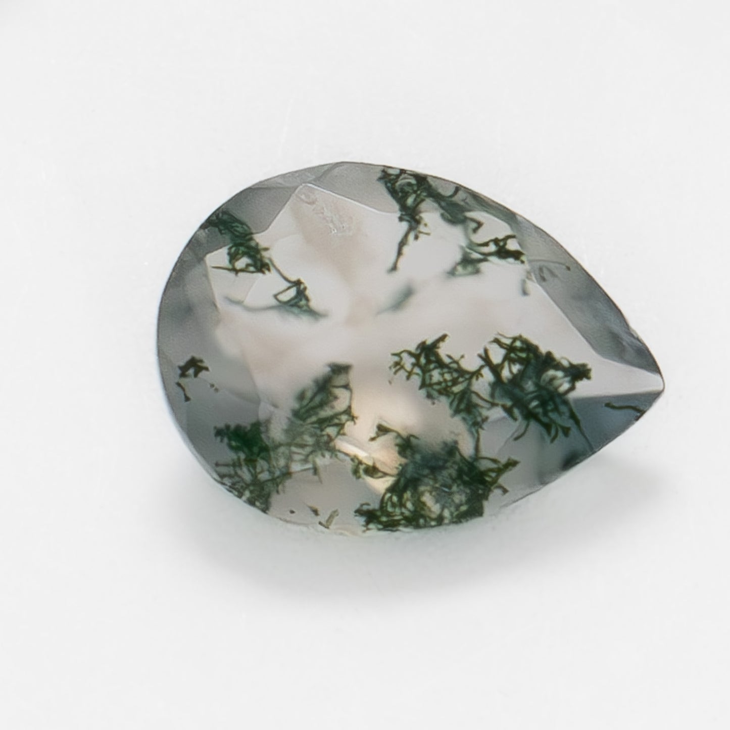 8x6mm Pear Green Moss Agate