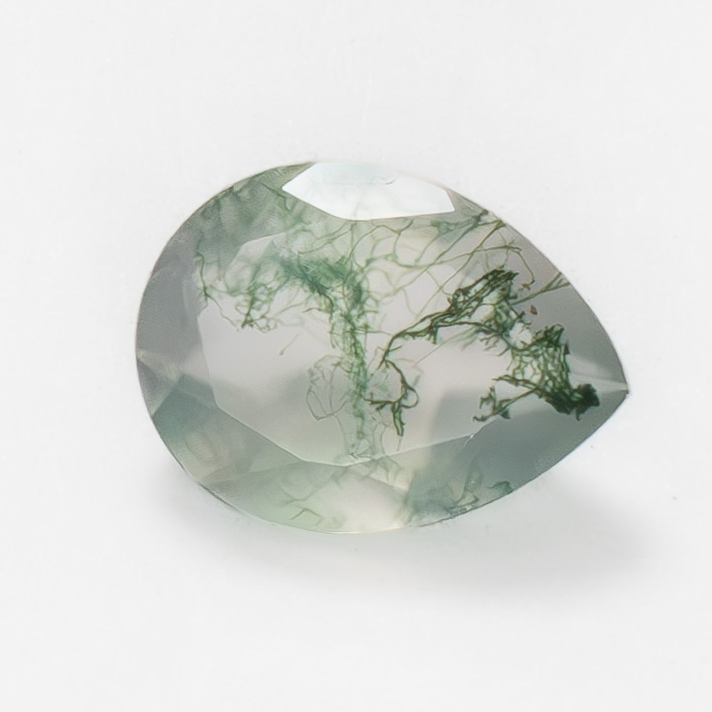 8x6mm Pear Green Moss Agate