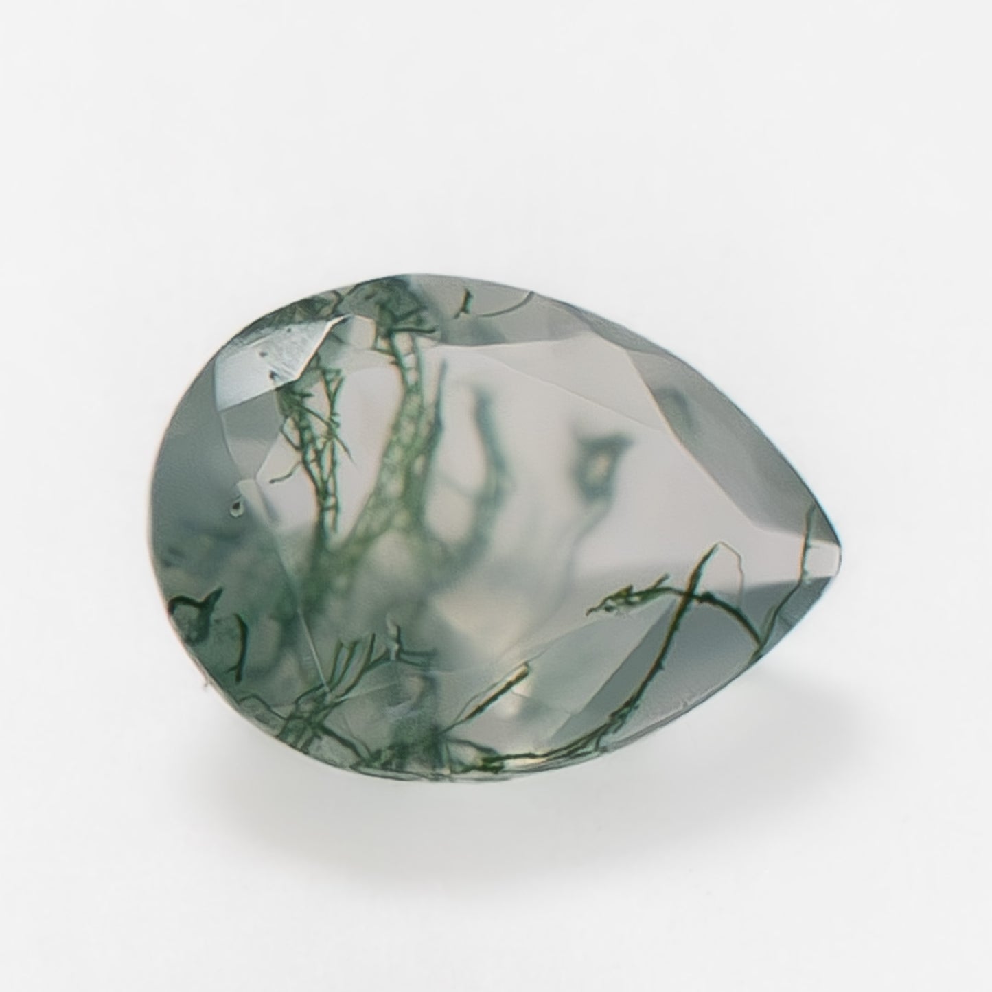 8x6mm Pear Green Moss Agate