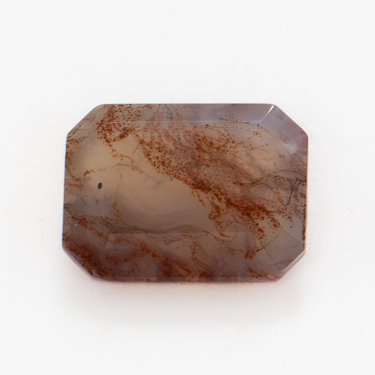 8x6mm Step Cut Red Moss Agate