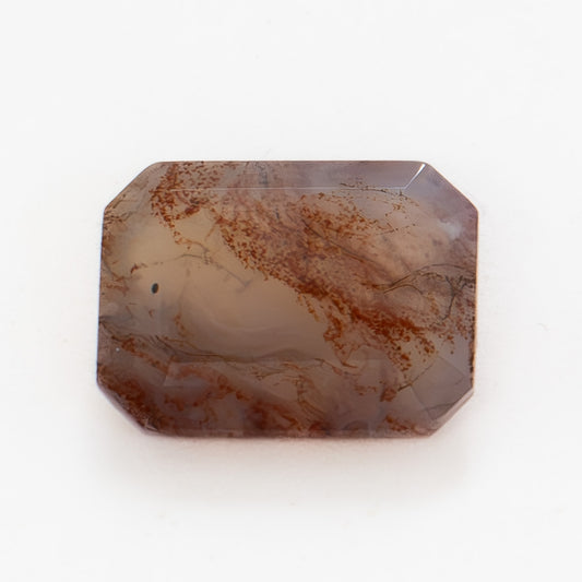 8x6mm Step Cut Red Moss Agate