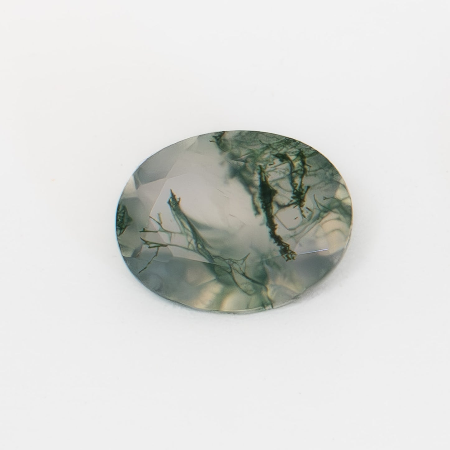 9x7mm Oval Green Moss Agate