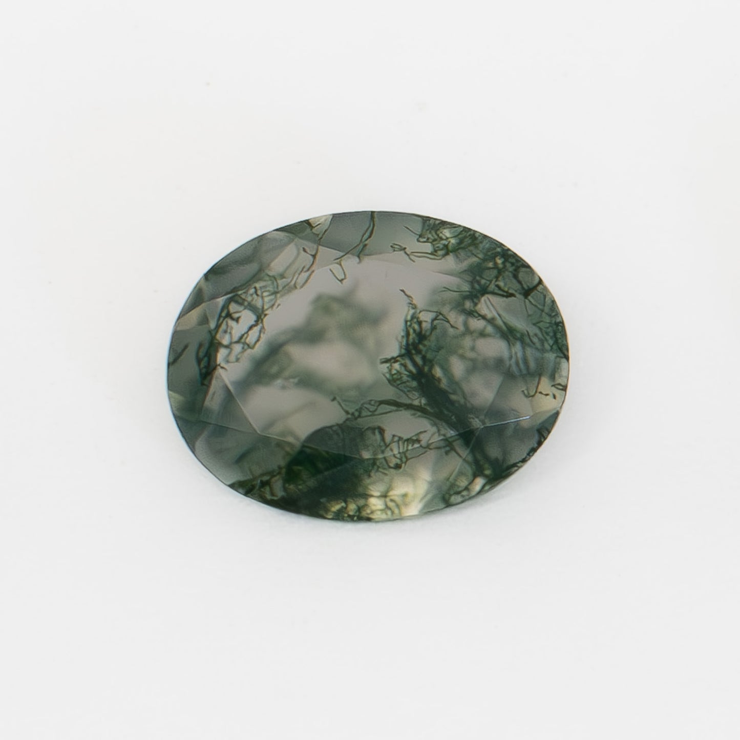 9x7mm Oval Green Moss Agate
