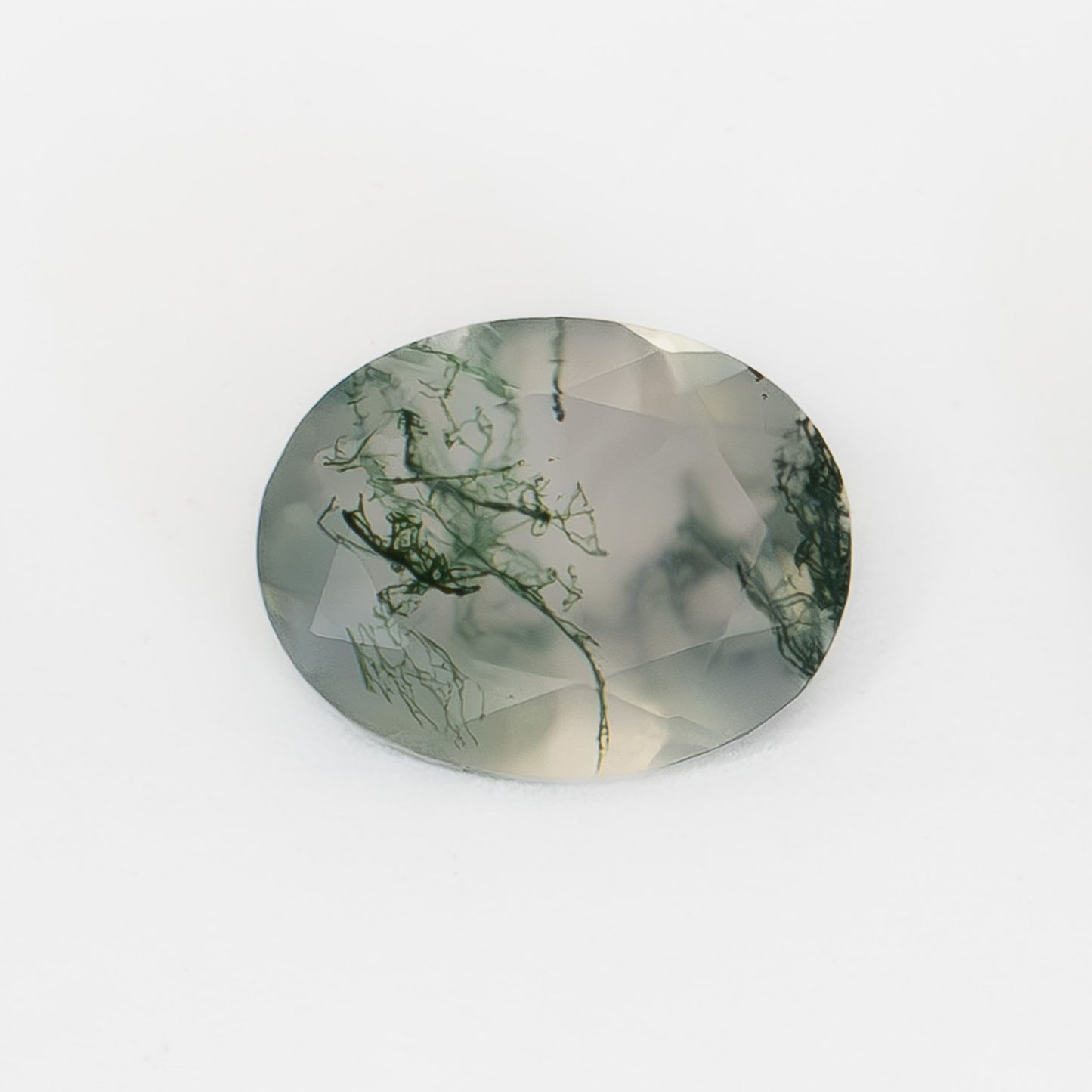 9x7mm Oval Green Moss Agate