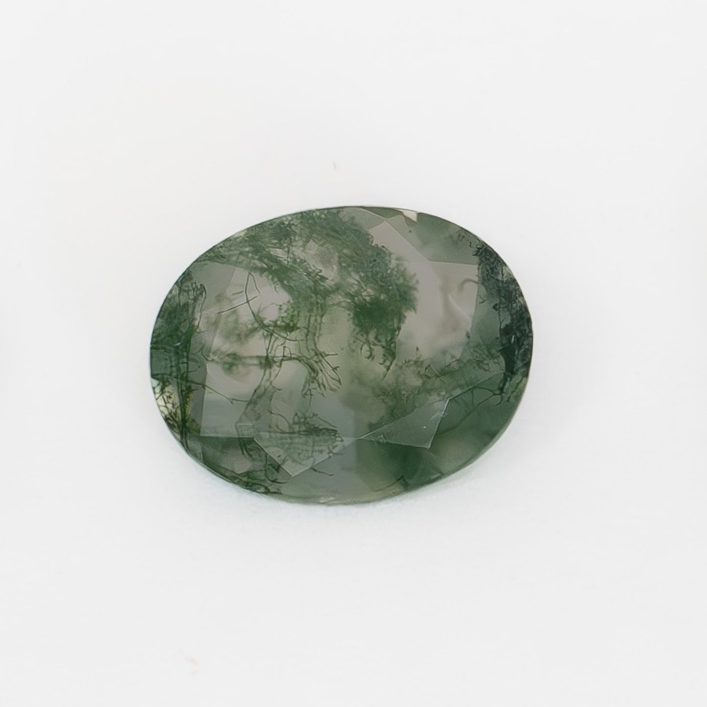 9x7mm Oval Green Moss Agate
