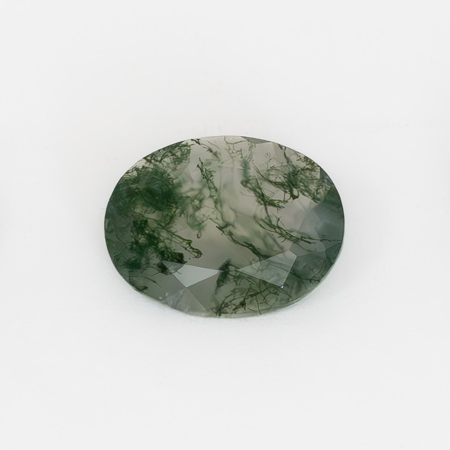 9x7mm Oval Green Moss Agate