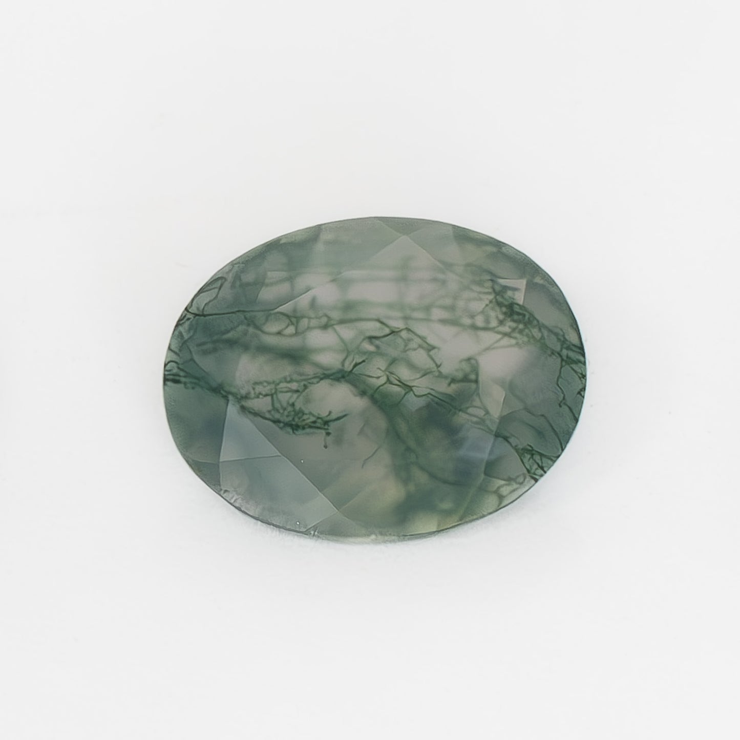 9x7mm Oval Green Moss Agate