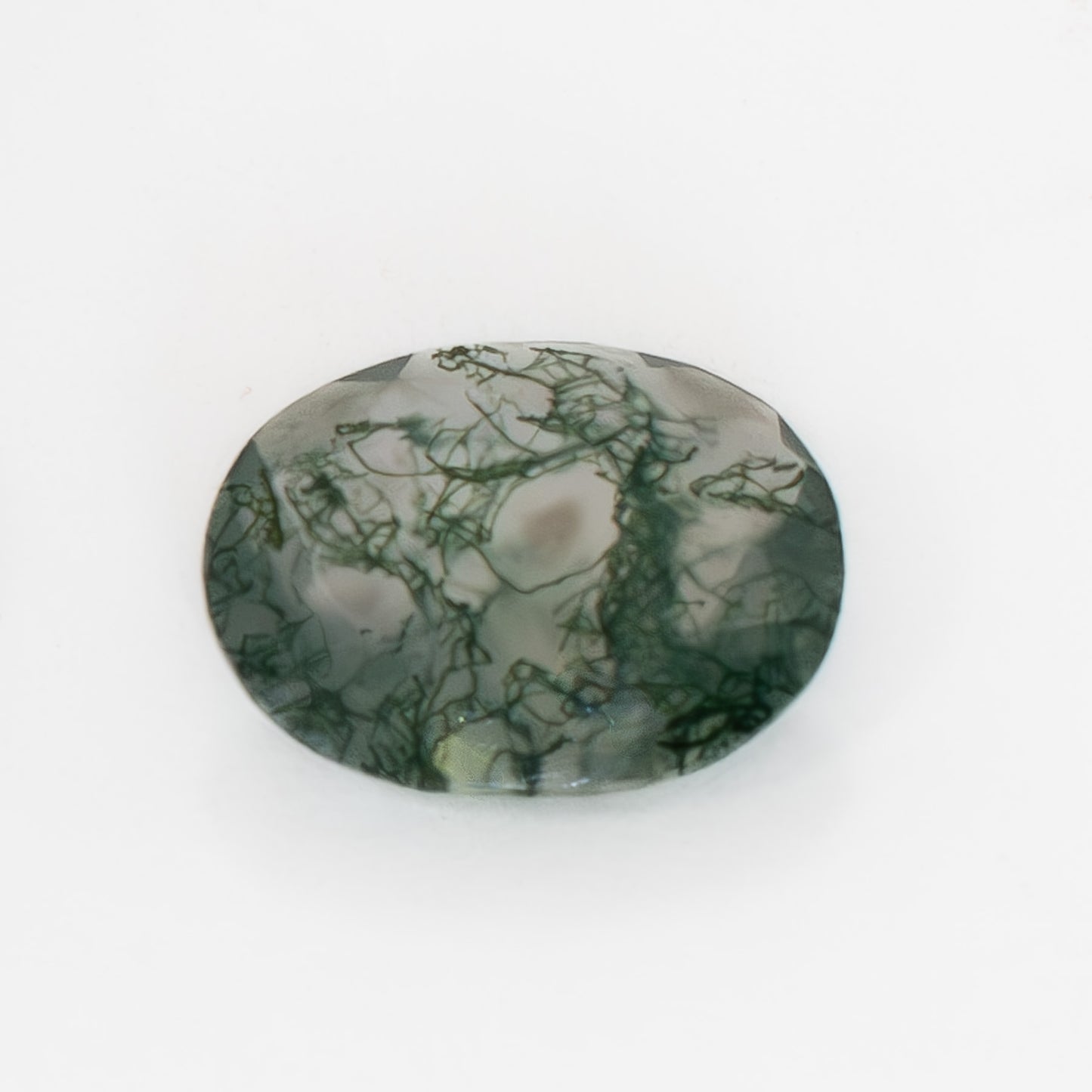 9x7mm Oval Green Moss Agate