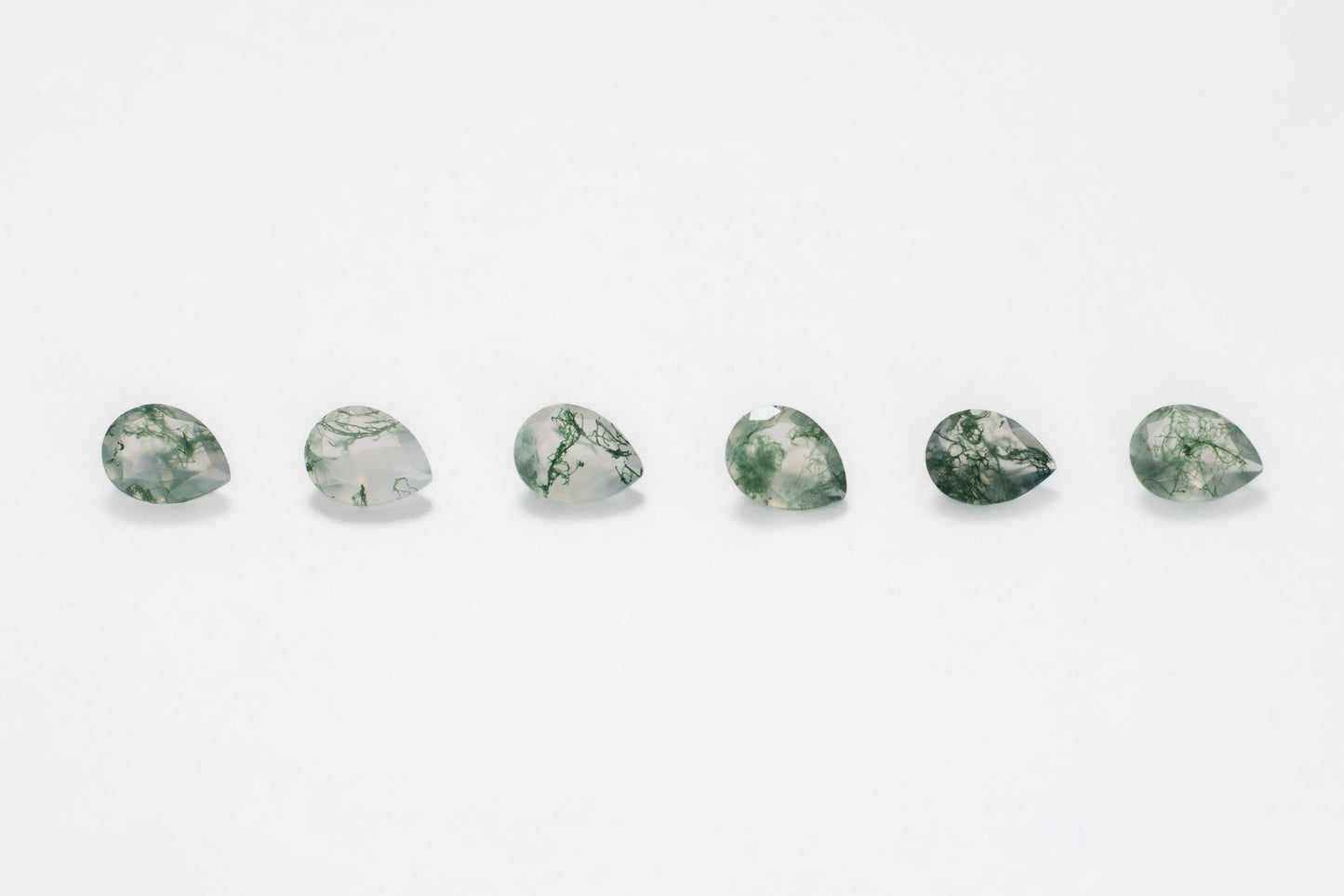9x7mm Pear Green Moss Agate