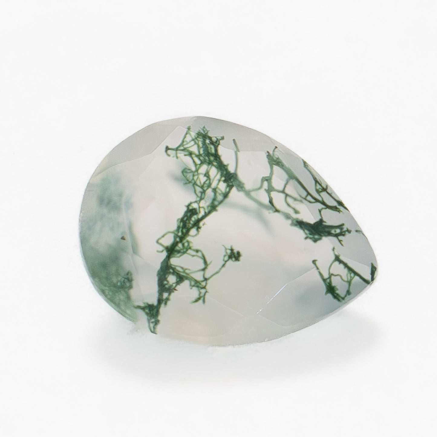 9x7mm Pear Green Moss Agate