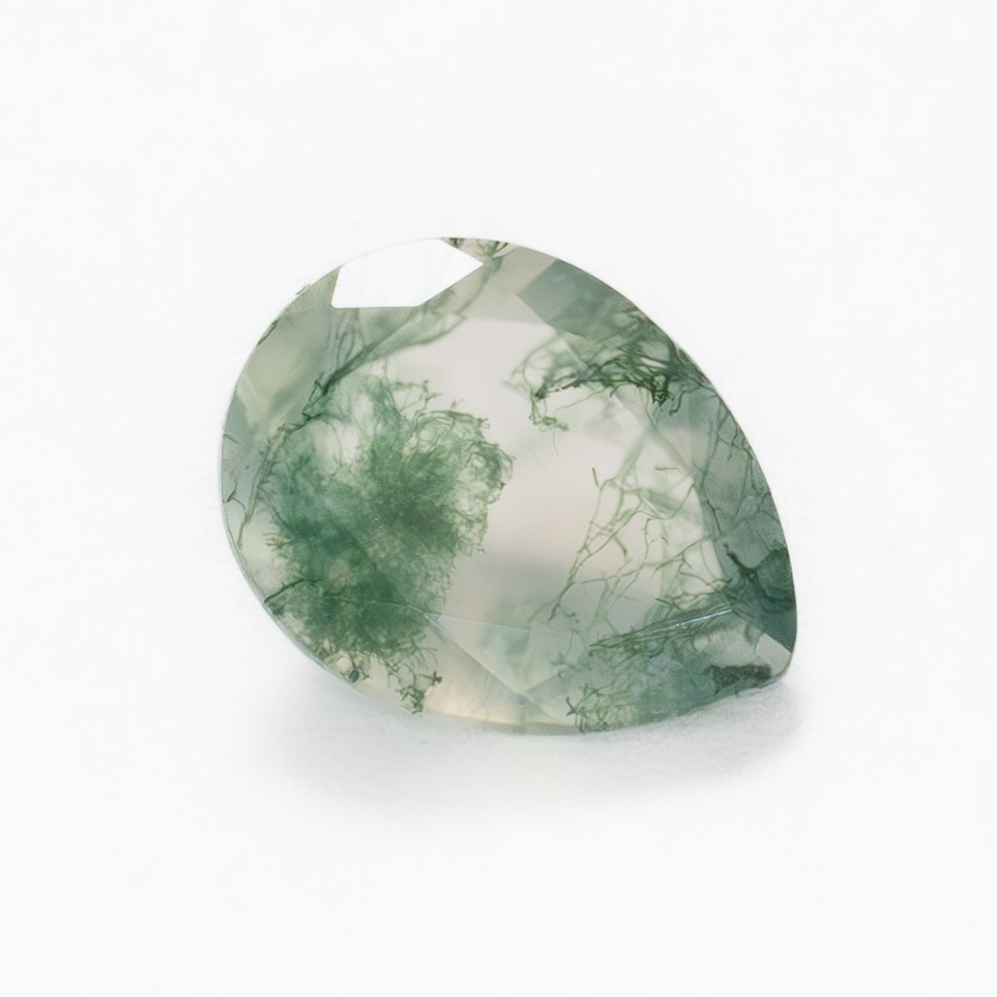 9x7mm Pear Green Moss Agate